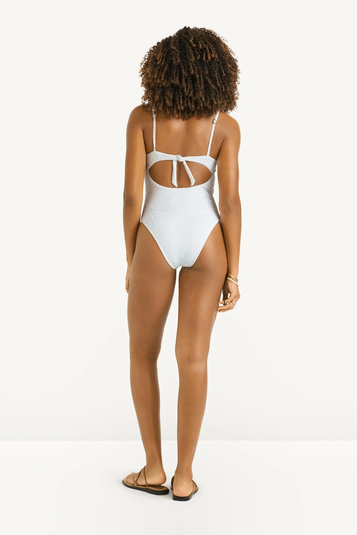 Ada Underwire One Piece - White Garden Jacquard - Image 5