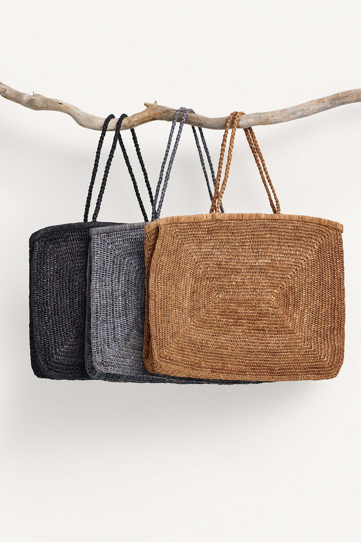 Amani Tote - Blue Raffia - Image 4
