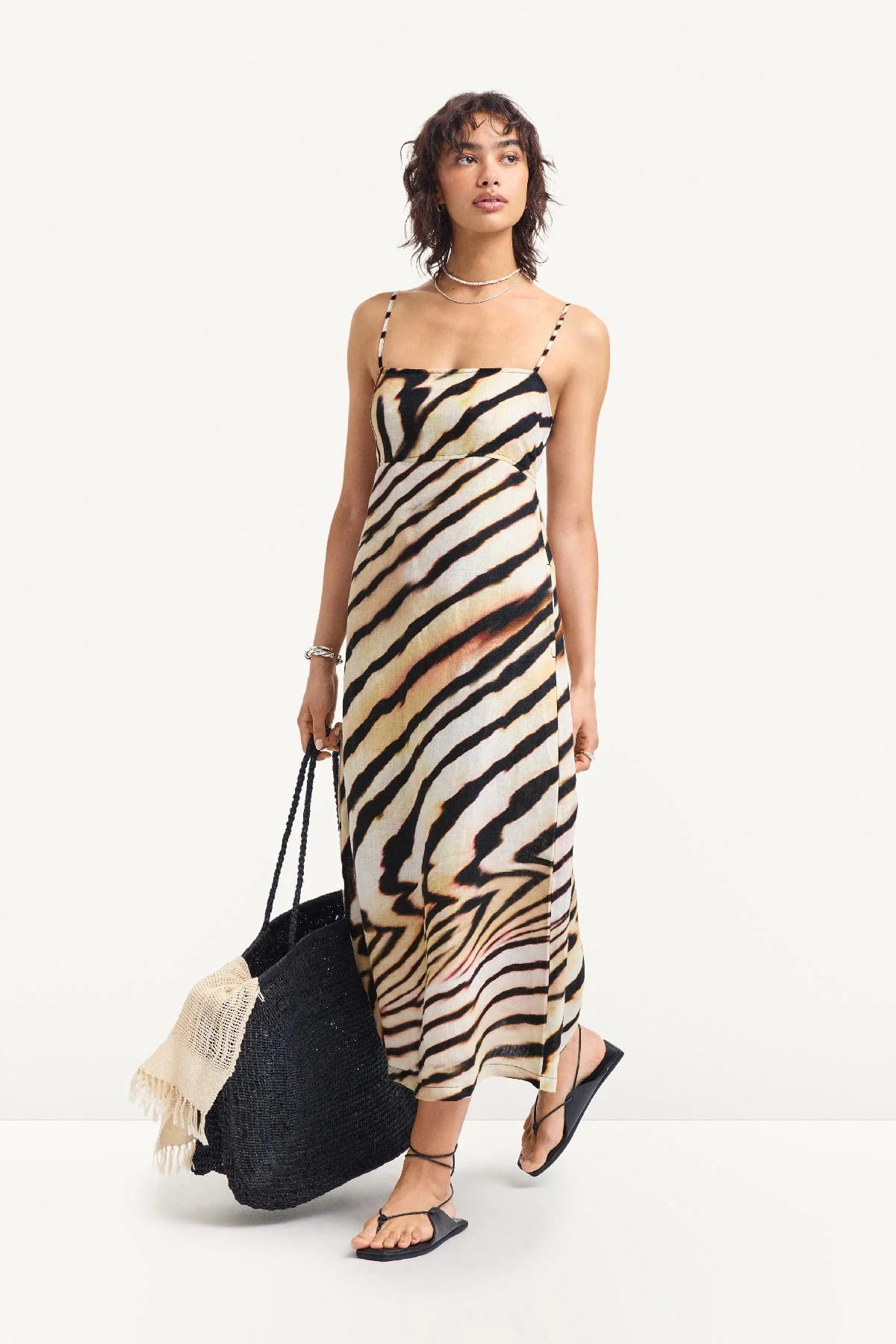Arden Dress - Shell Stripe Linen - Image 2