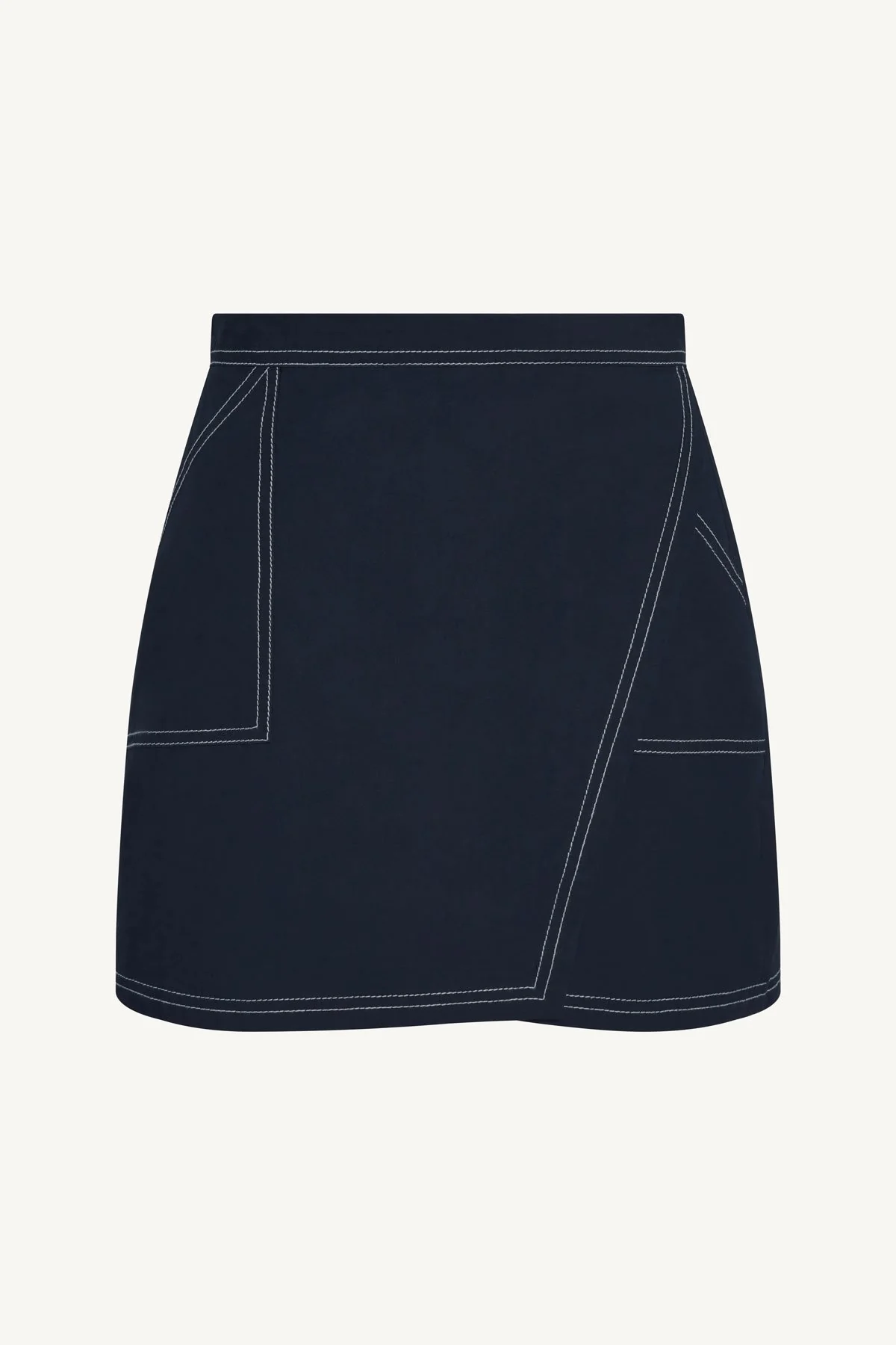 Ashley Wrap Skirt - Midnight Cotton Poplin - Image 6