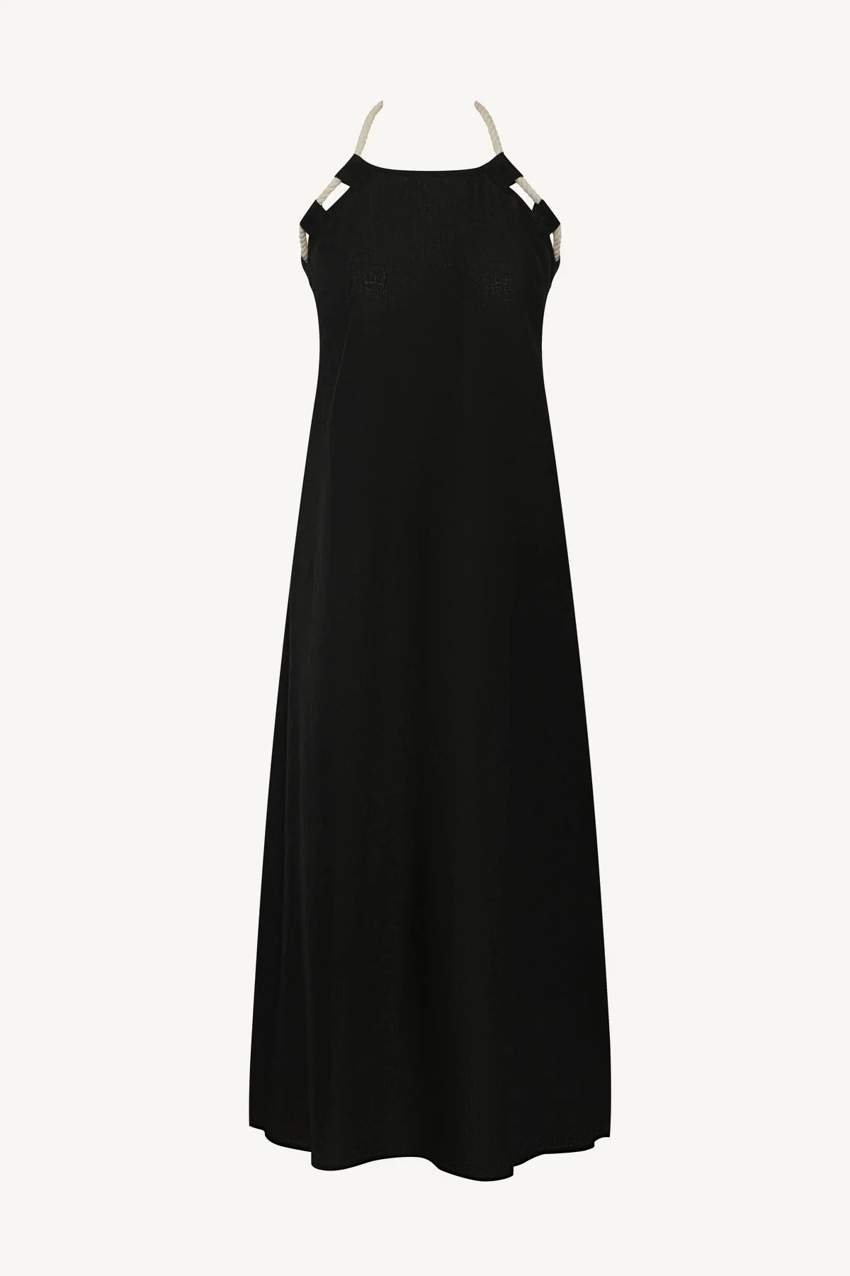 Avery Halter Dress - Black EcoLinen - Image 4