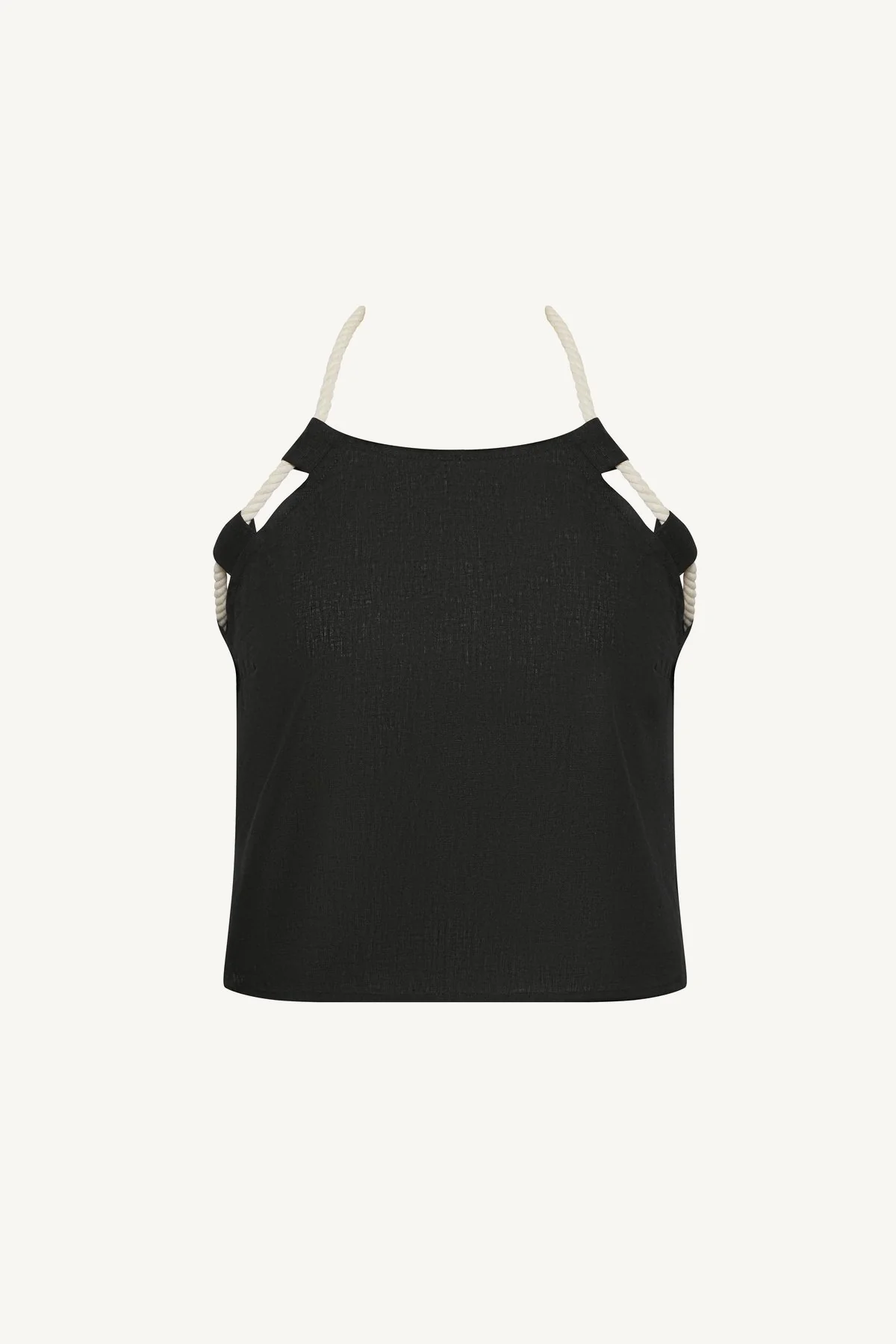 Avery Halter Top - Black EcoLinen - Image 4