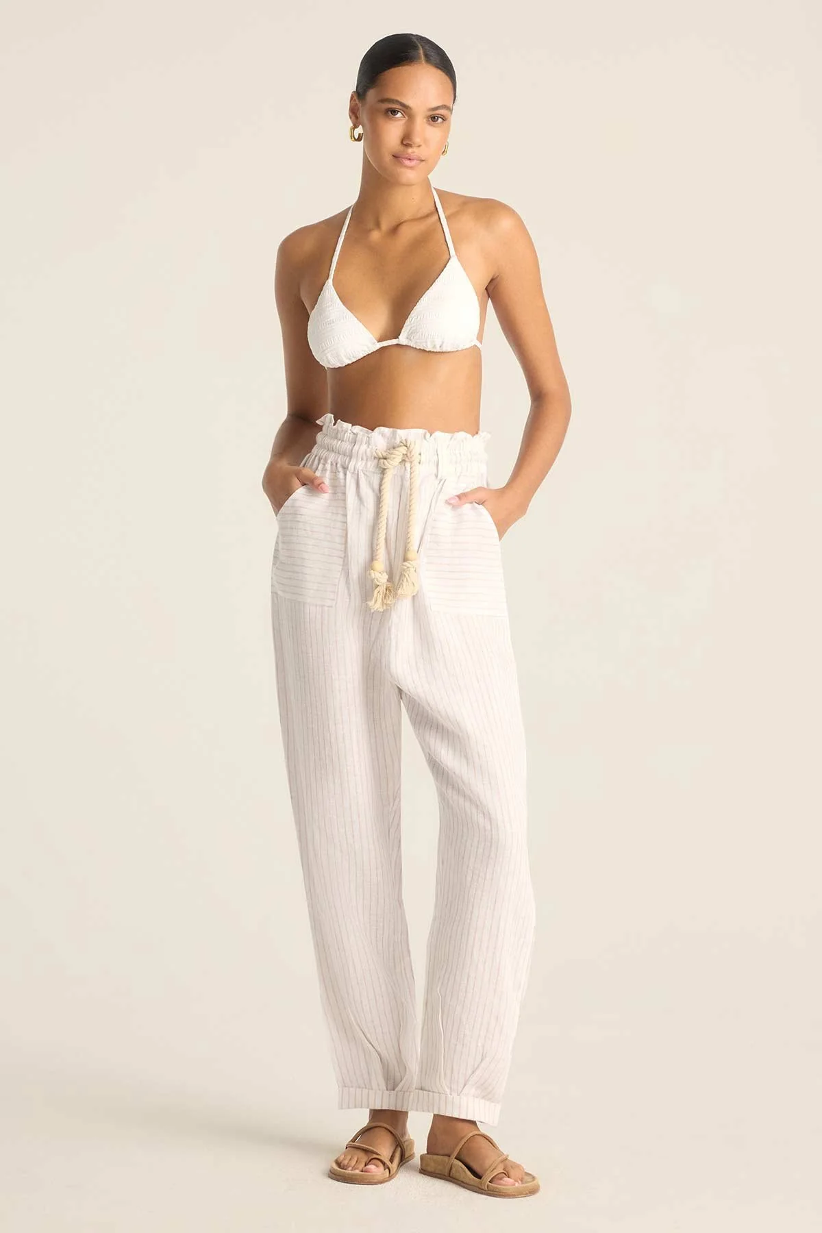 Avery Pant - Boardwalk Stripe EcoLinen