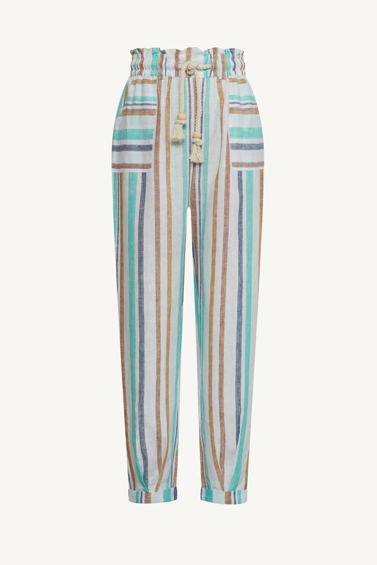 Avery Pant - Tidal Stripe EcoLinen - Image 6