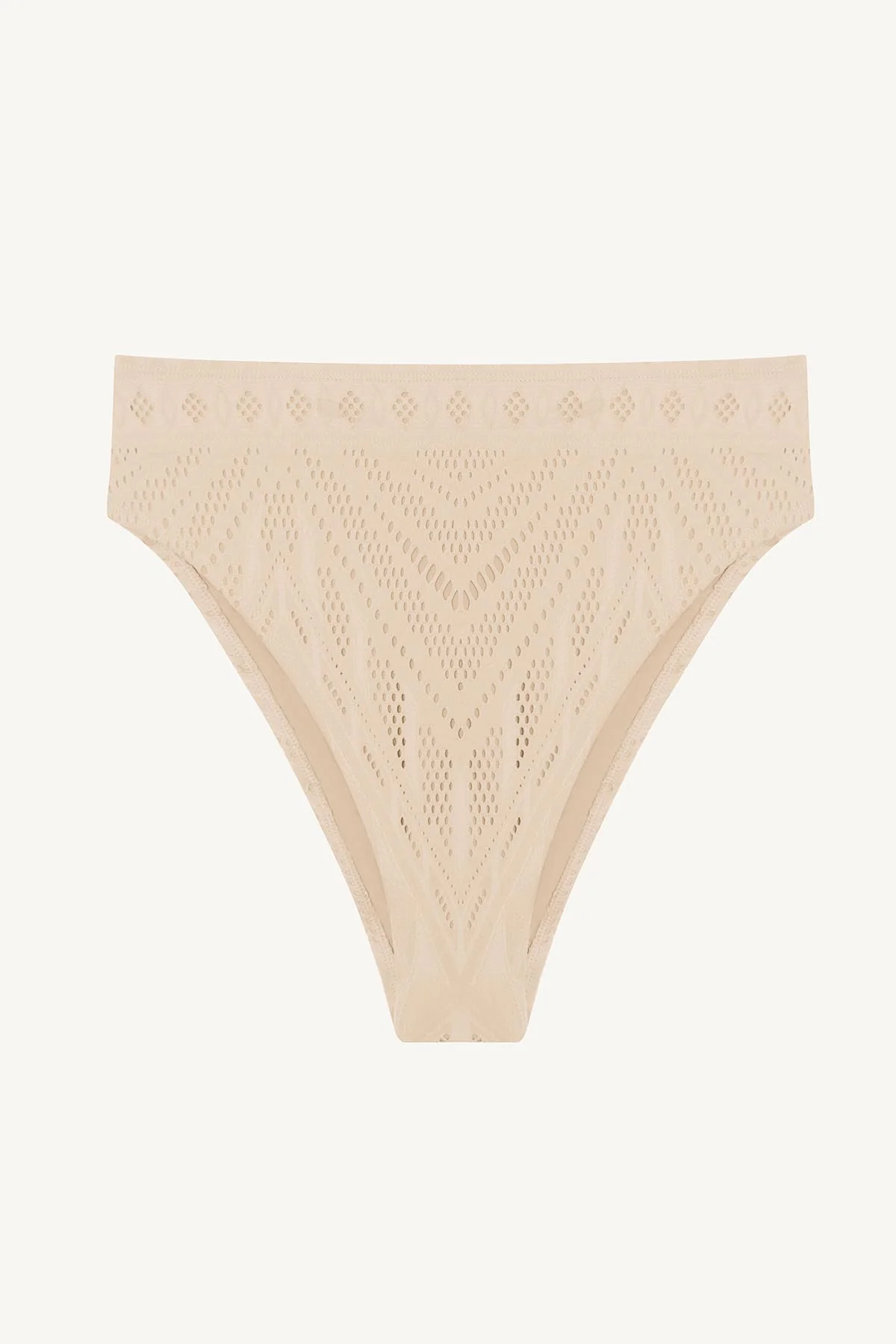 Barcelona High Waist Bottom - Natural Calico Crochet - Image 6