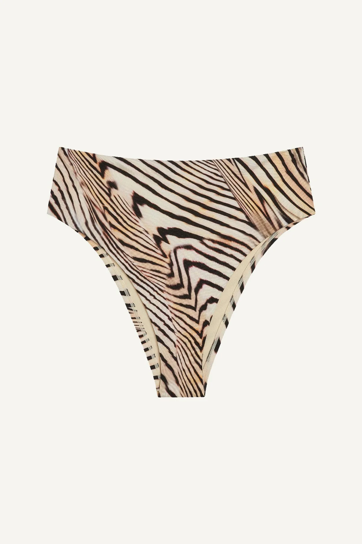 Barcelona High Waist Bottom - Shell Stripe EcoShimmer - Image 5