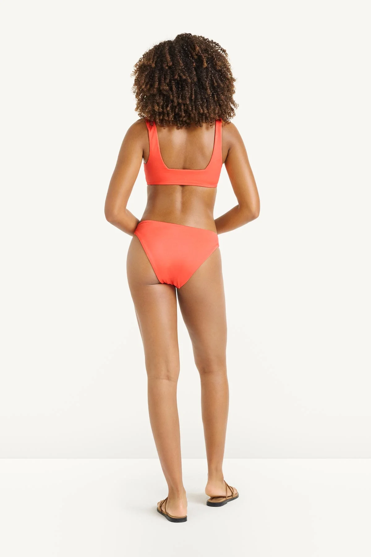 Cali High Leg Full Bottom - Coral EcoShimmer - Image 4