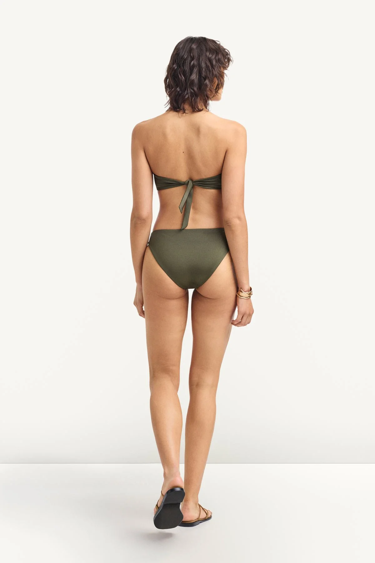 Cali High Leg Full Bottom - Olive EcoShimmer - Image 3