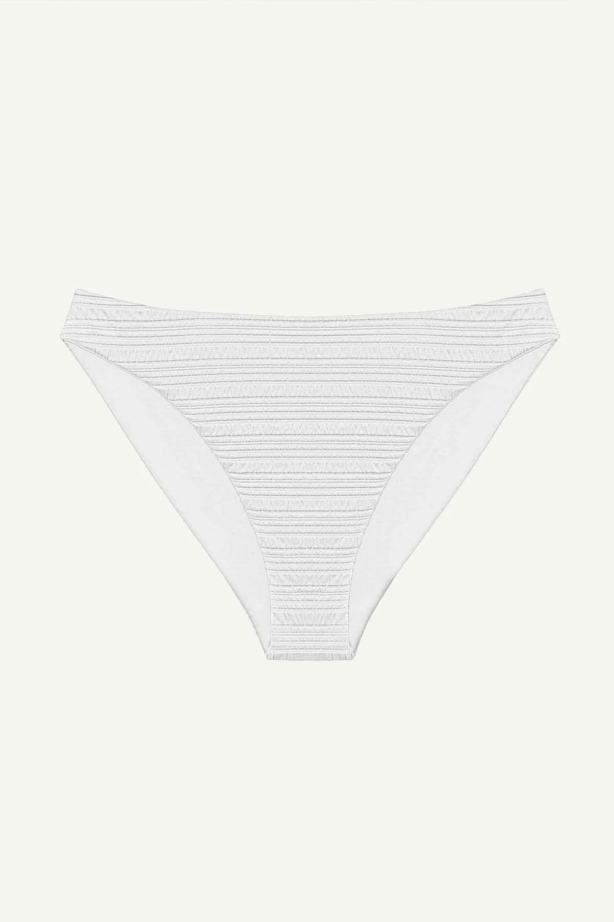 Cali High Leg Full Bottom - White Seersucker Stripe - Image 4