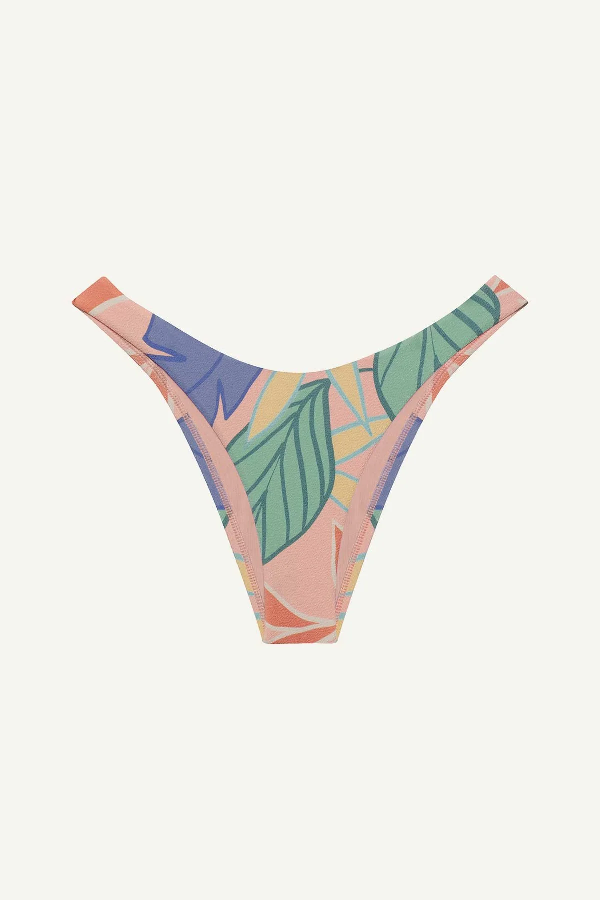California High Leg Bottom - Retro Jungle Crepe Texture - Image 4