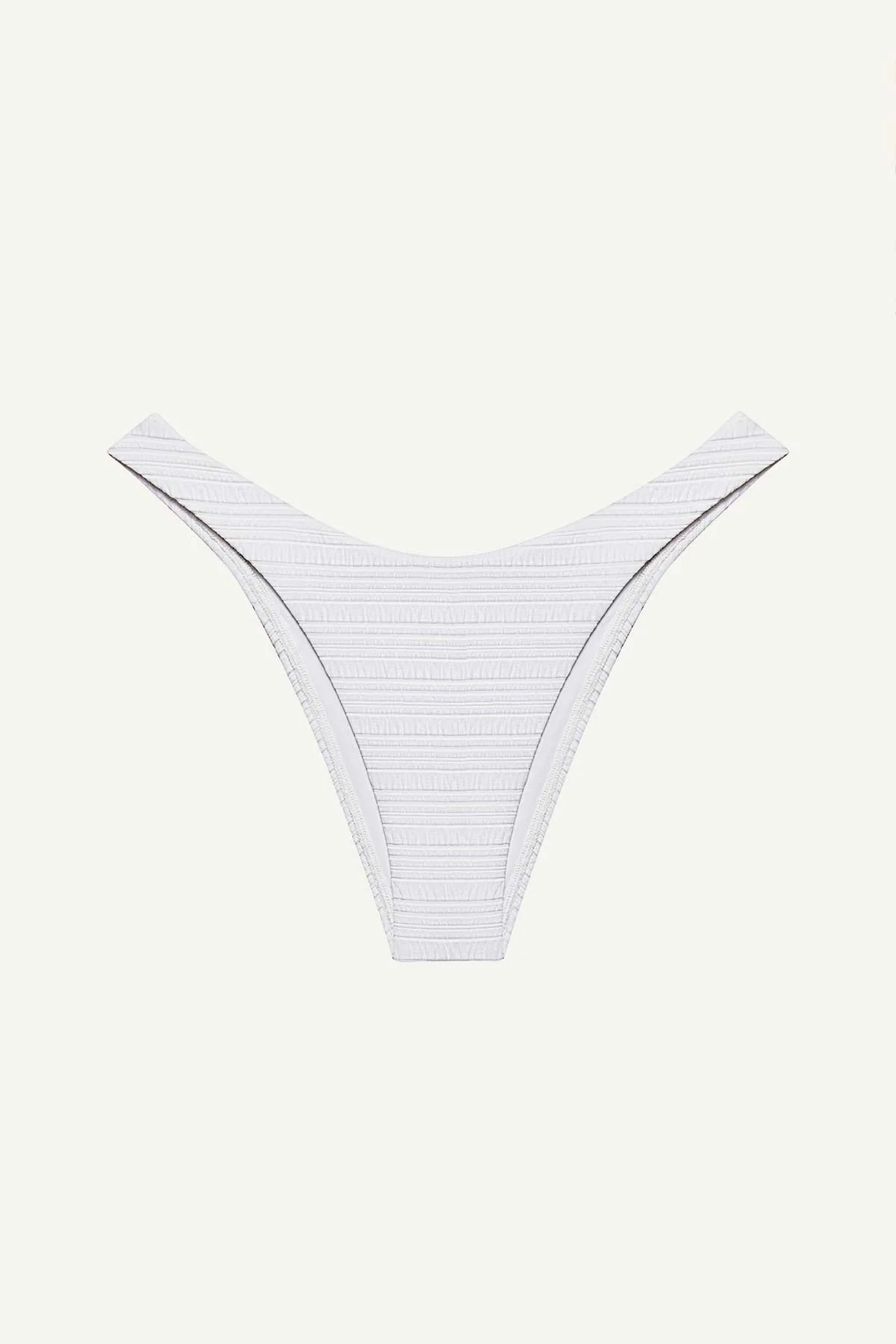 California High Leg Bottom - White Seersucker Stripe - Image 4