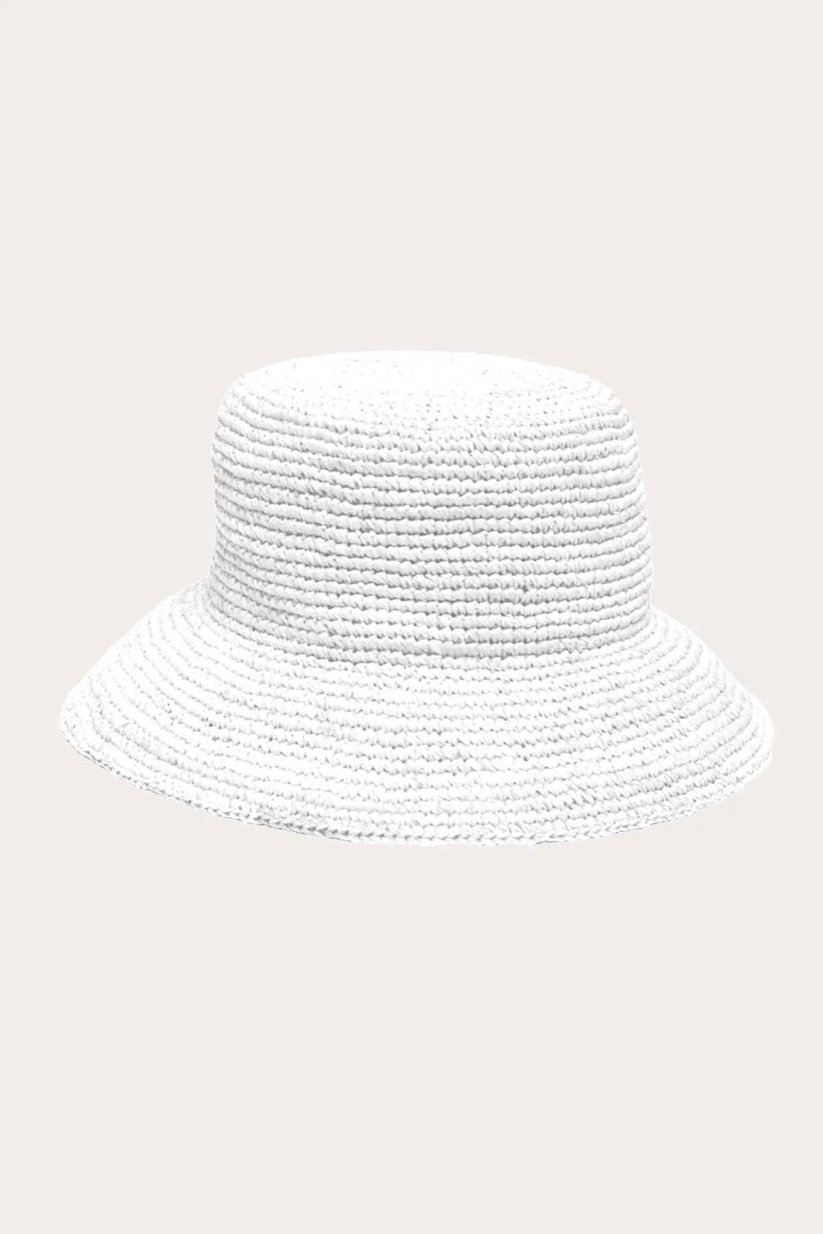 Cannes Straw Bucket Hat - White Straw