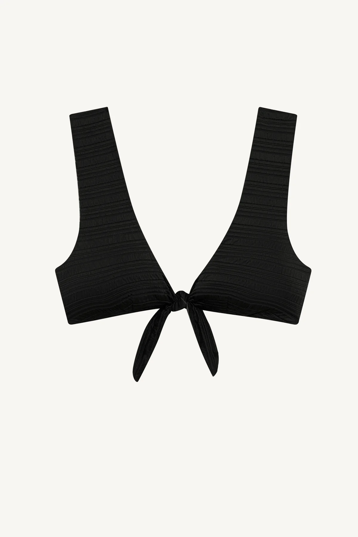 Cassia Crop Top - Black Seersucker Stripe - Image 6