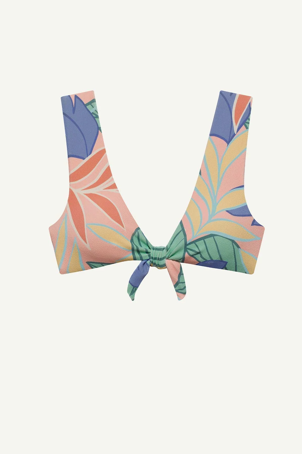 Cassia Crop Top - Retro Jungle Crepe Texture - Image 4