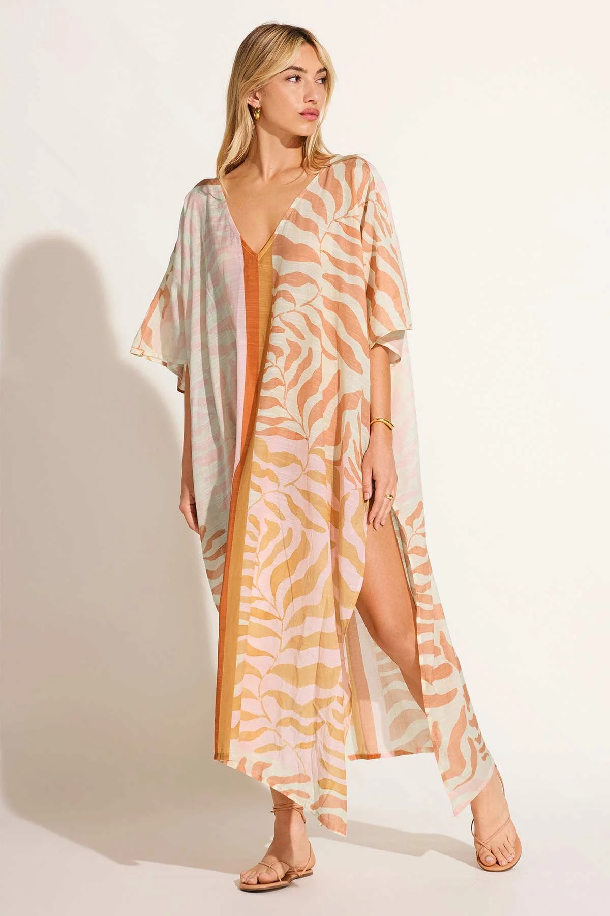 Cerise Caftan - Gold Coast Cotton Cupro - Image 3