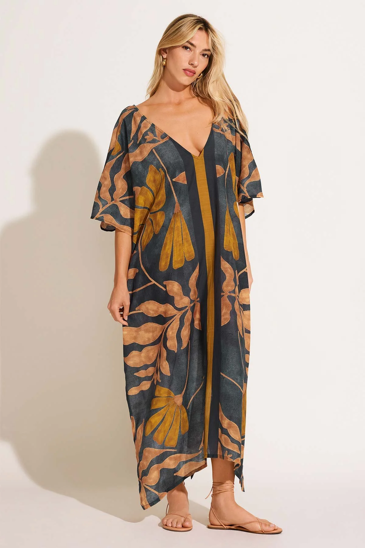 Cerise Caftan - Kelp Flower Cotton Cupro