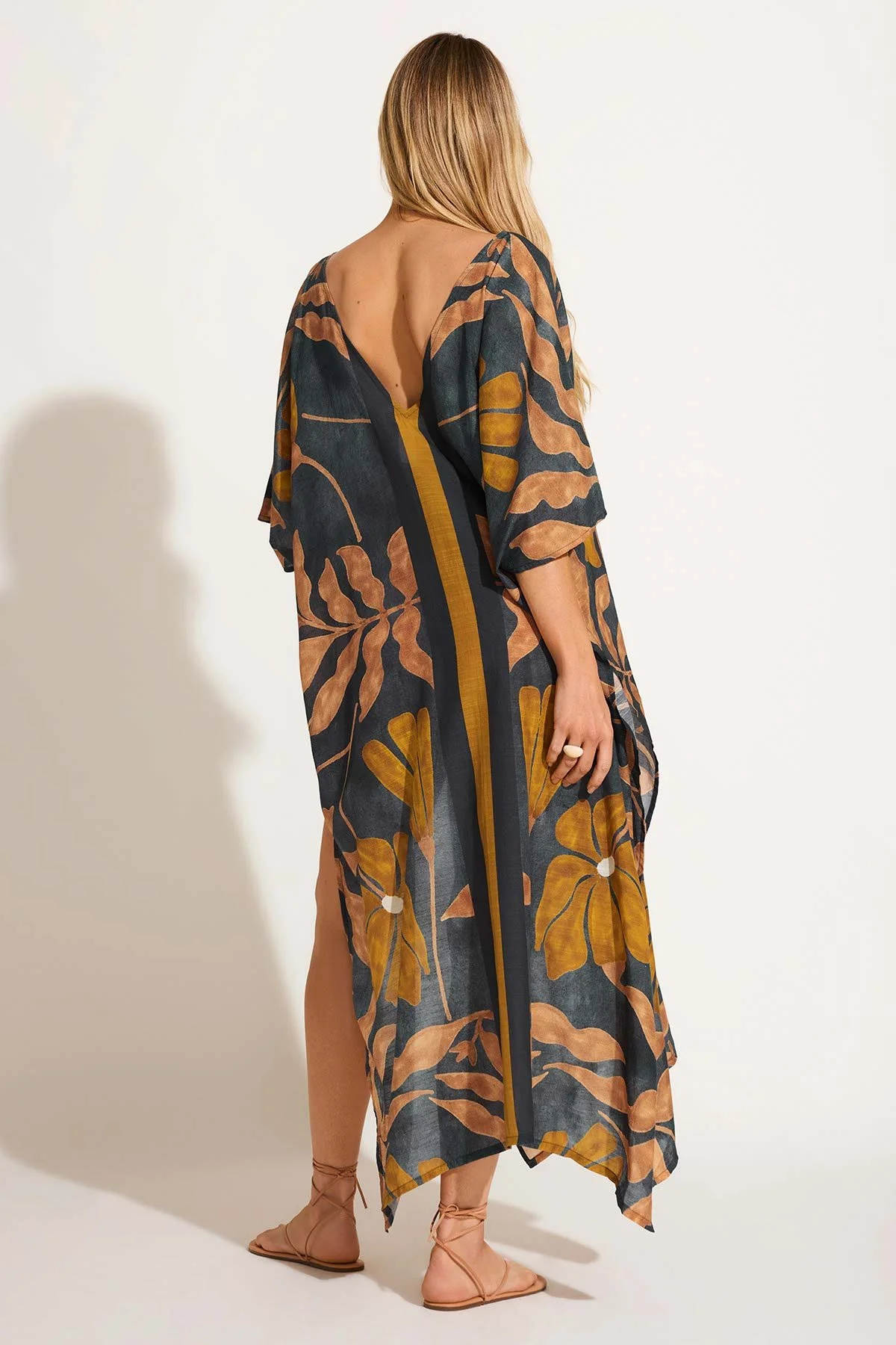 Cerise Caftan - Kelp Flower Cotton Cupro - Image 3