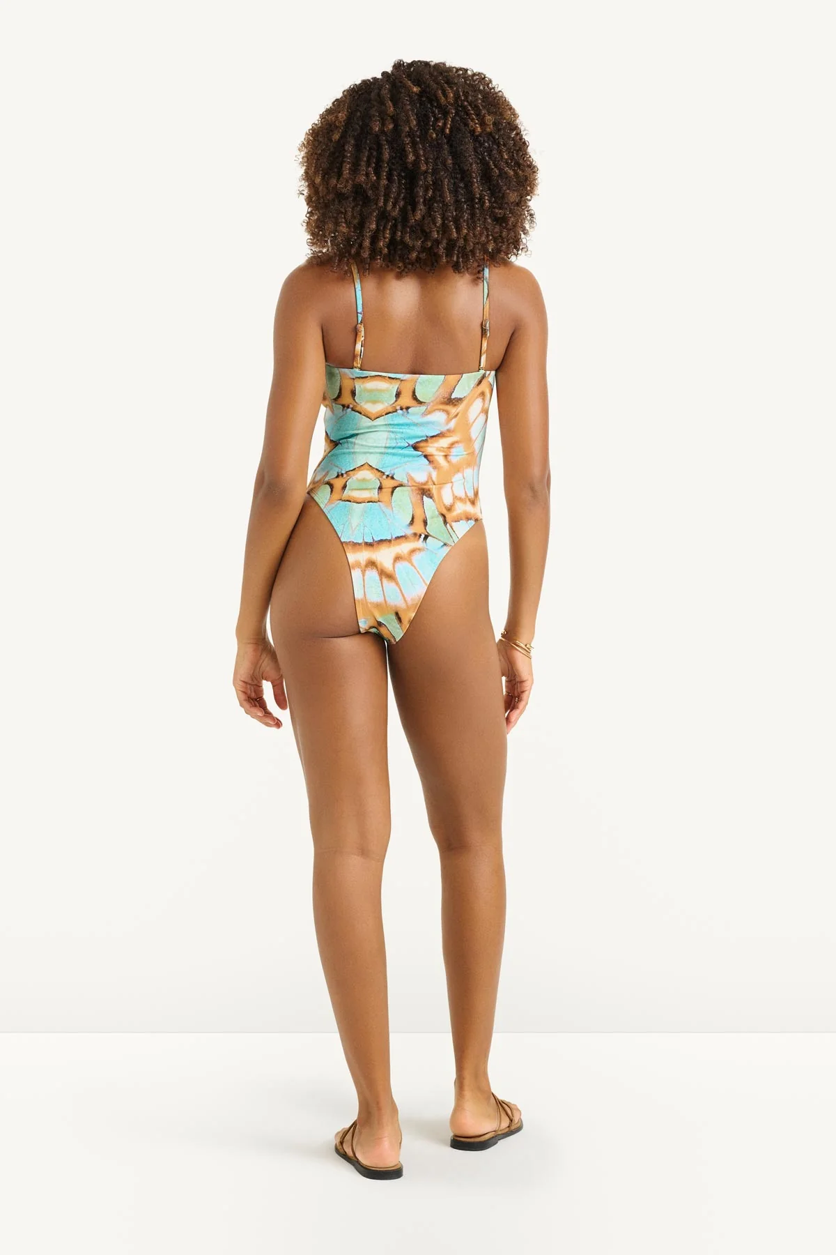 Classic Bandeau One Piece - Malachite Butterfly EcoShimmer - Image 4