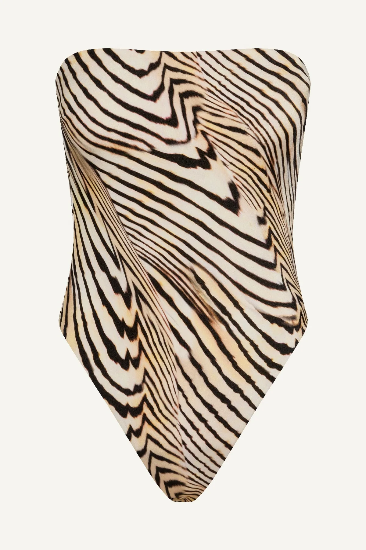 Classic Bandeau One Piece - Shell Stripe EcoShimmer - Image 9