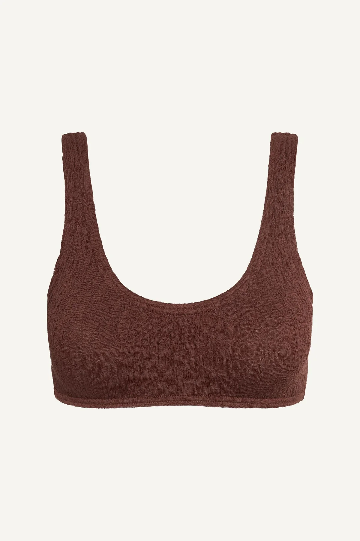 Coast Cotton Bralette Bikini Set - Coffee - Image 7