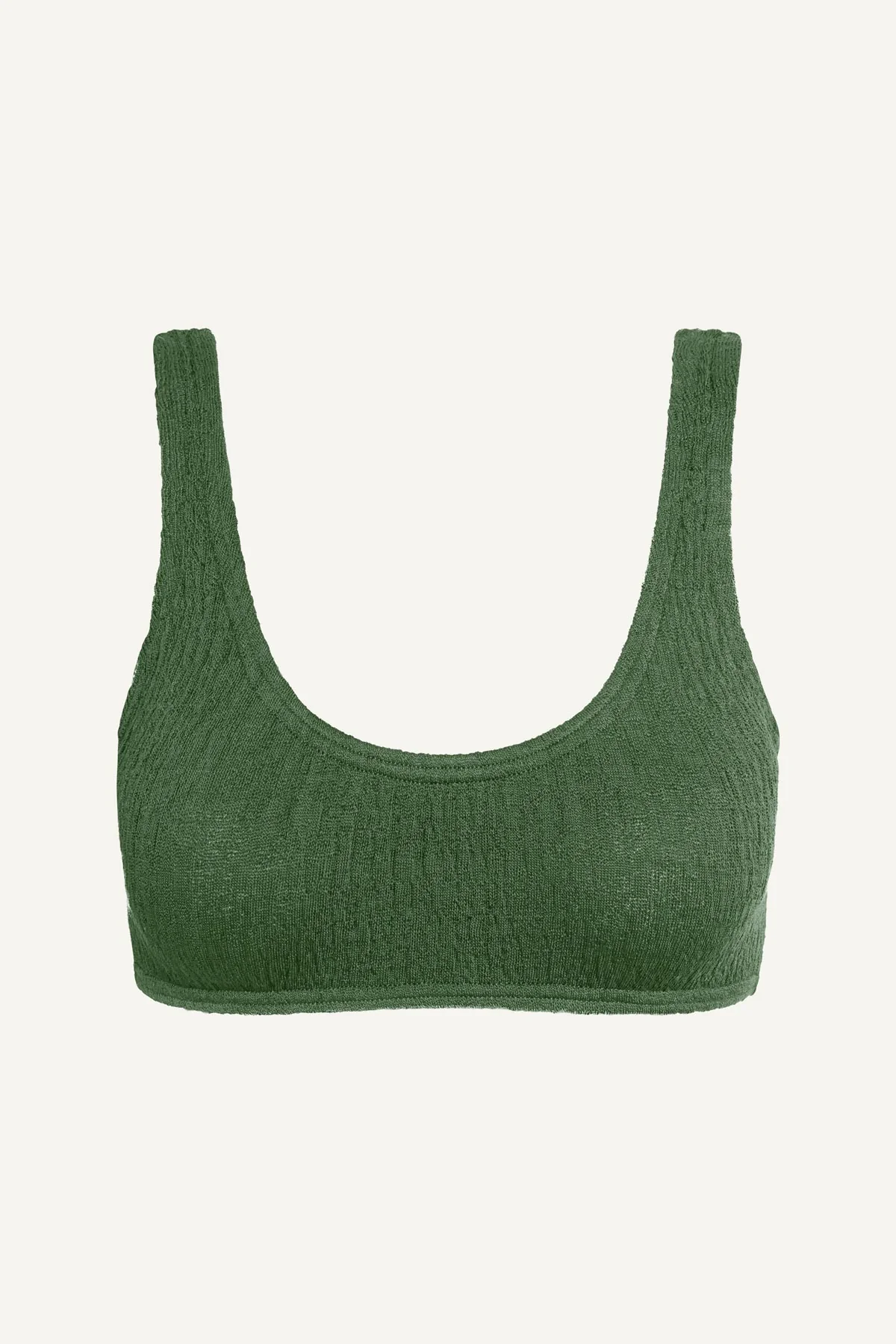 Coast Cotton Bralette Bikini Set - Dark Sage - Image 6