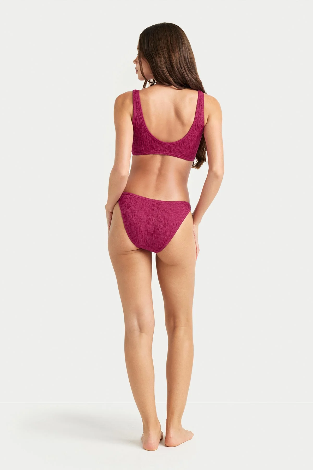 Coast Cotton Bralette Bikini Set - Ruby - Image 6