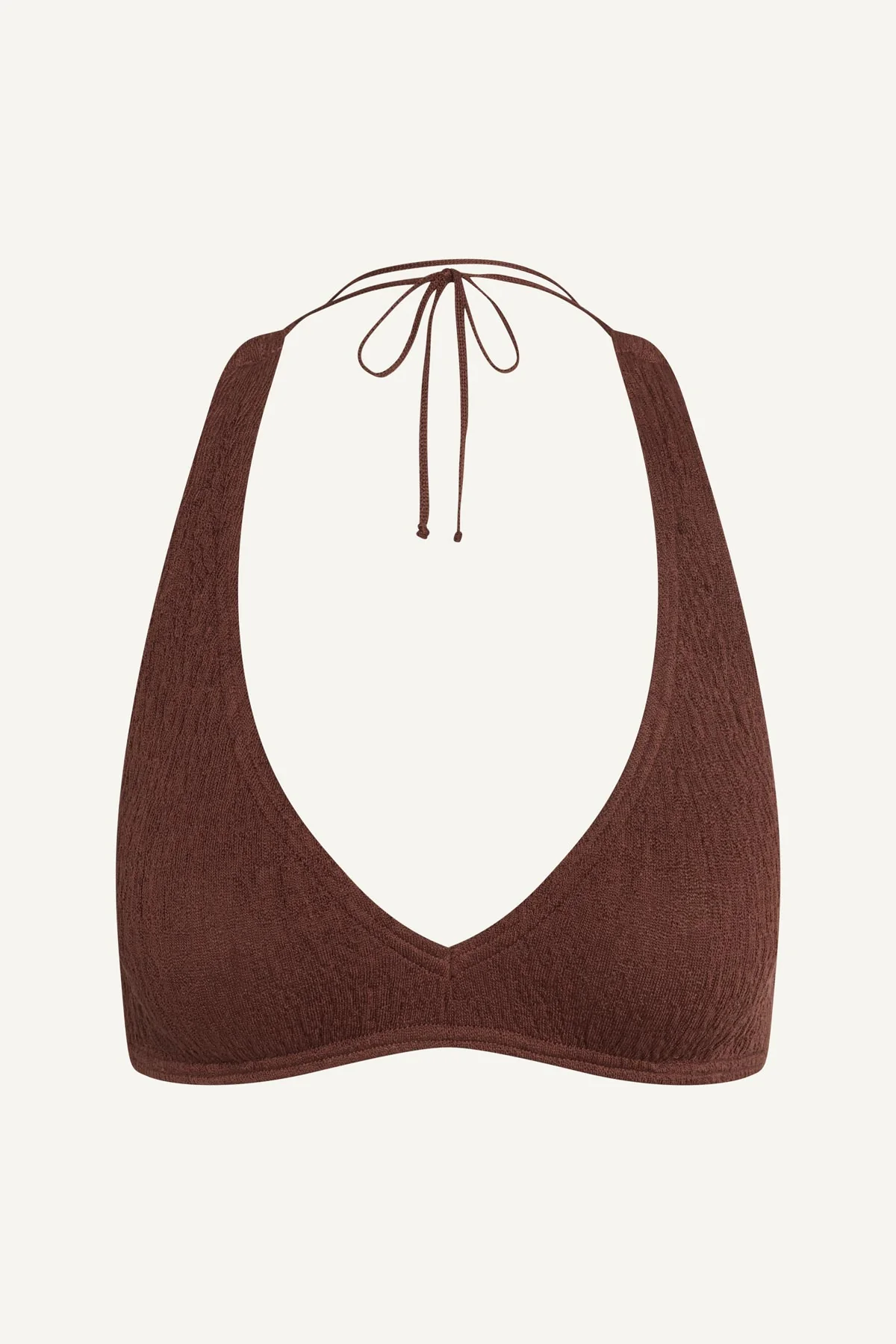 Coast Cotton Halter Bikini Set - Coffee - Image 6