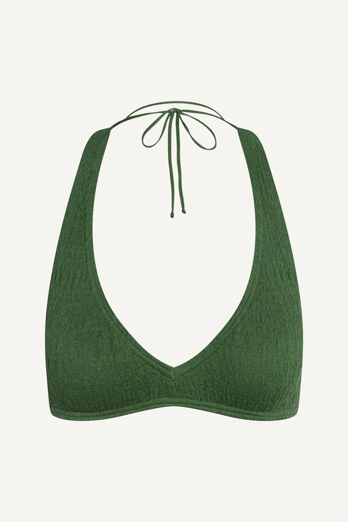 Coast Cotton Halter Bikini Set - Dark Sage - Image 7