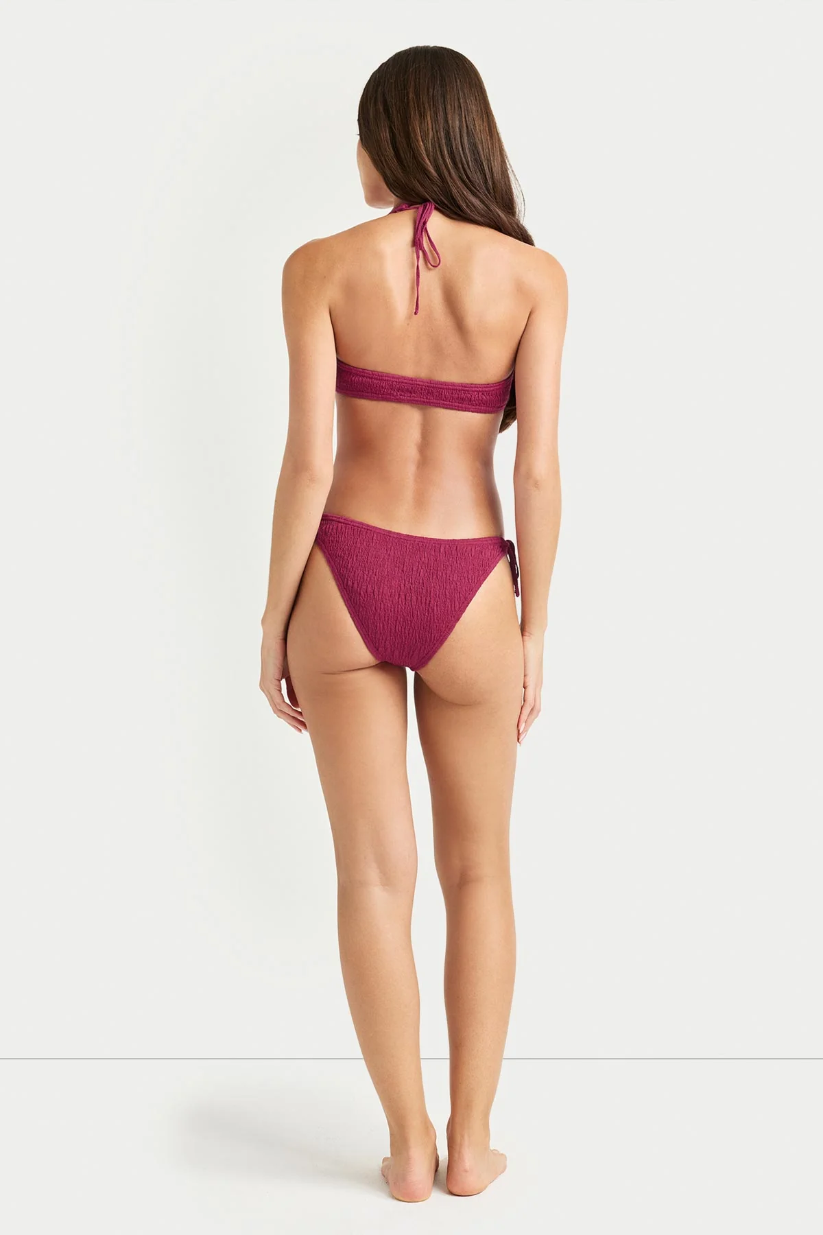 Coast Cotton Halter Bikini Set - Ruby - Image 6