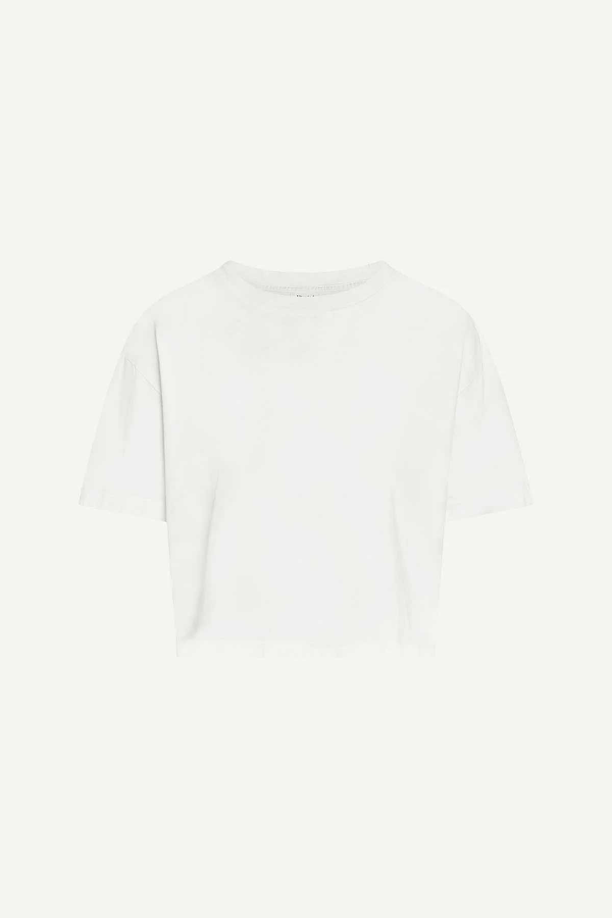 Coast Crop Tee - White Cotton Jersey - Image 4