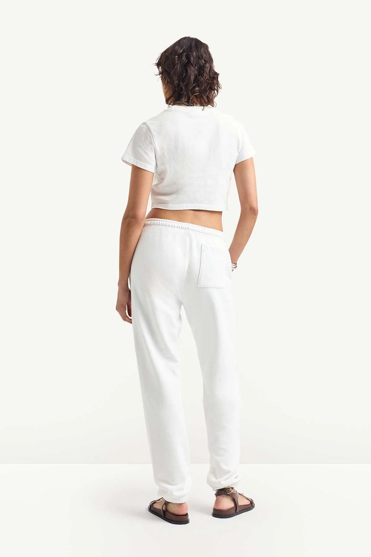 Coast Fitted Crop Shirt - White Cotton Jersey - Image 5
