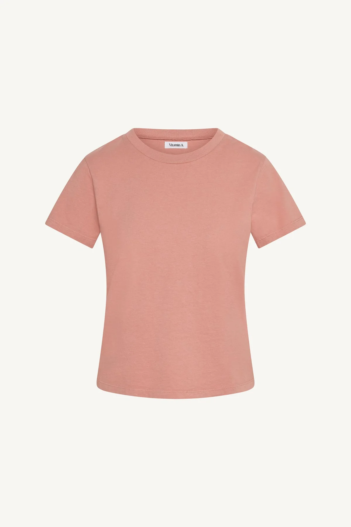 Coast Fitted Tee Shirt - Desert Rose Cotton Jersey - Image 5