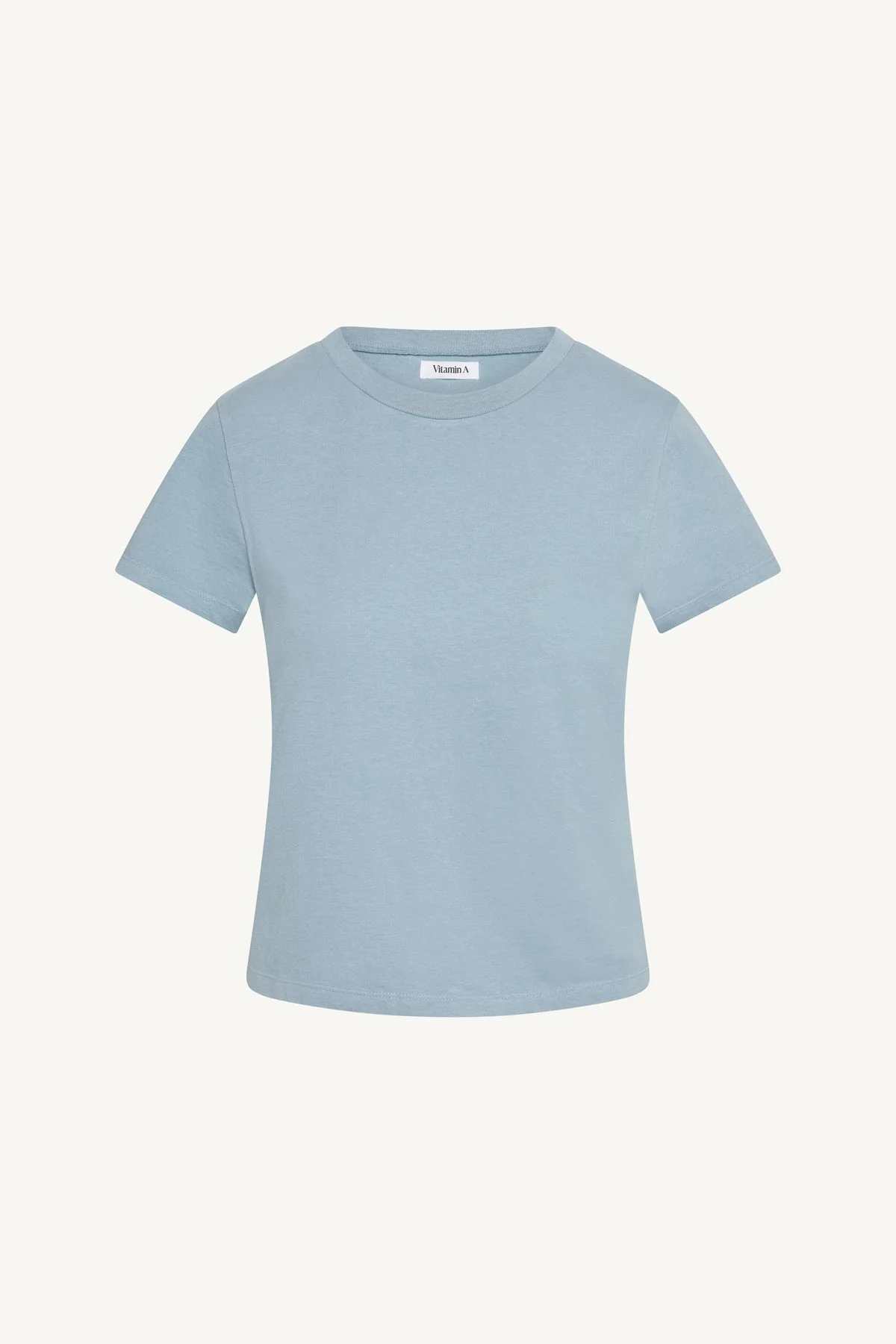 Coast Fitted Tee Shirt - Dusk Blue Cotton Jersey - Image 4