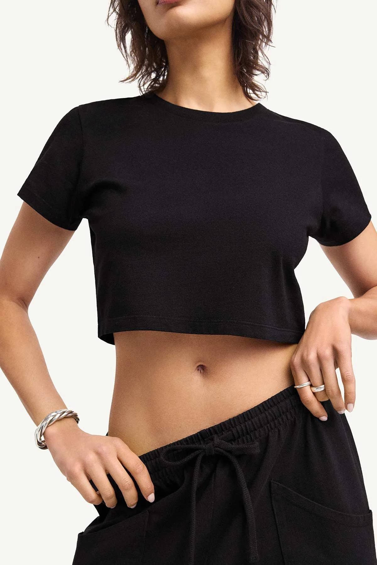 Coast Jogger Pant - Black Cotton Jersey - Image 3