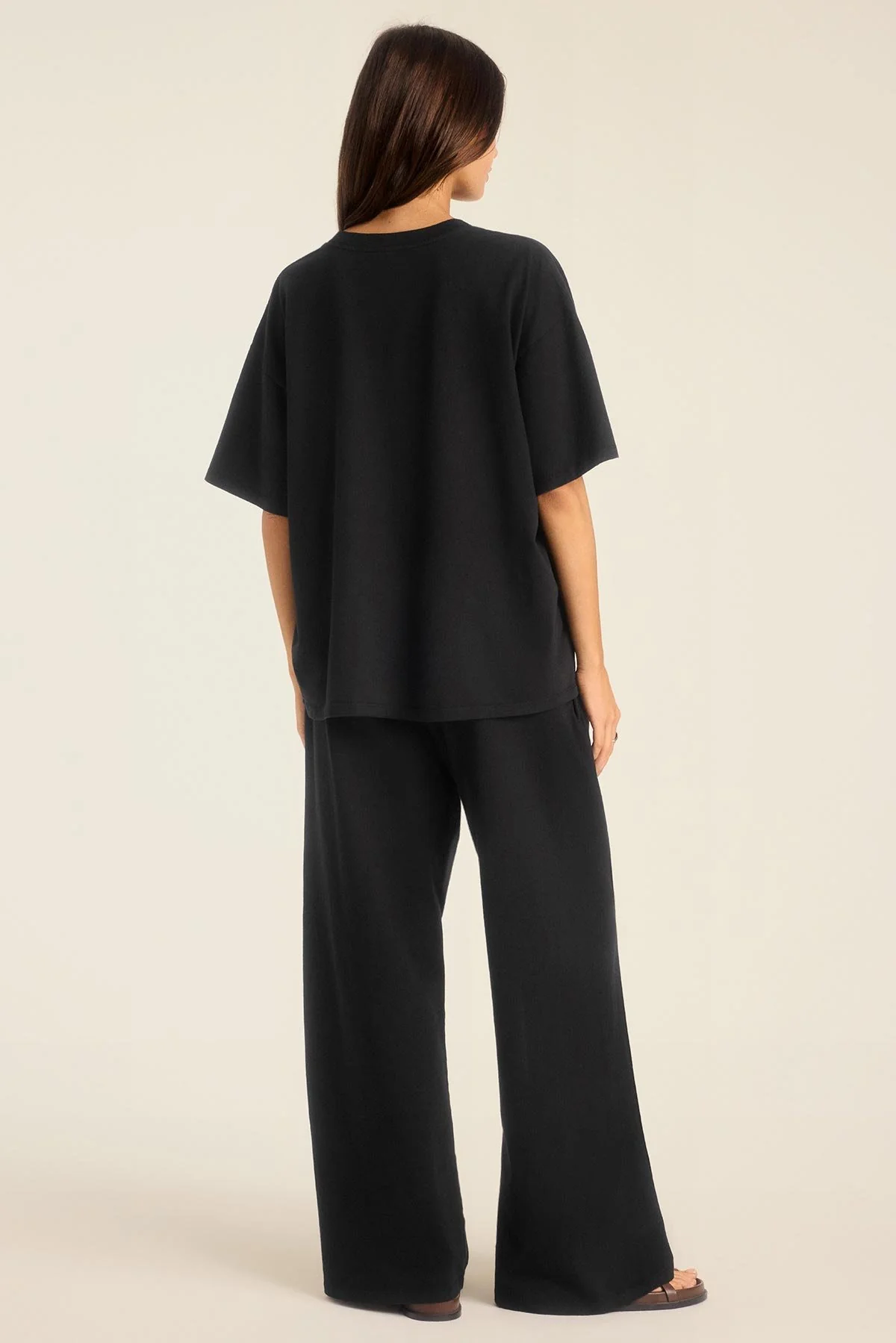 Coast Oversized Boyfriend Tee - Black Cotton Jersey - Image 4