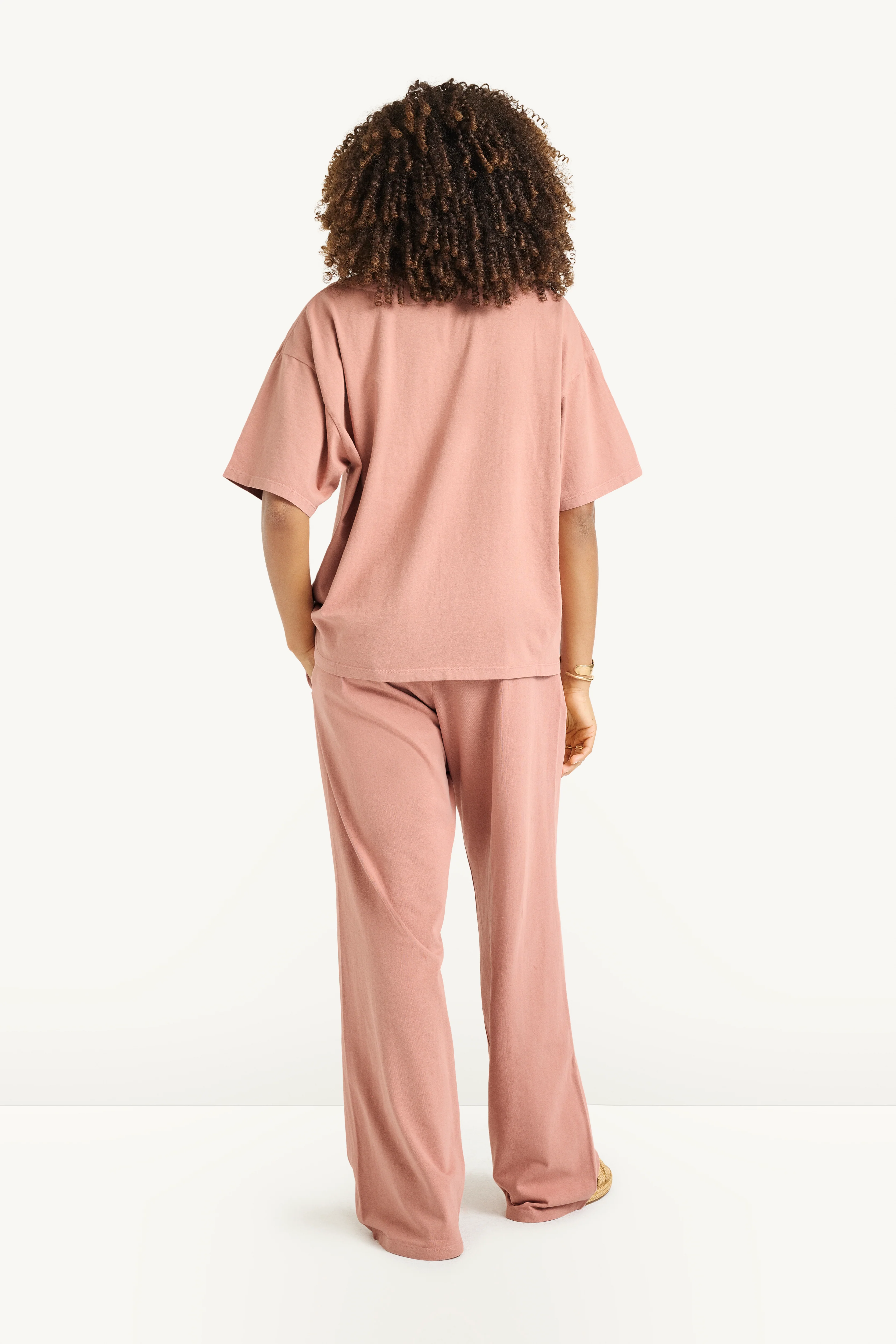Coast Oversized Boyfriend Tee - Desert Rose Cotton Jersey - Image 4