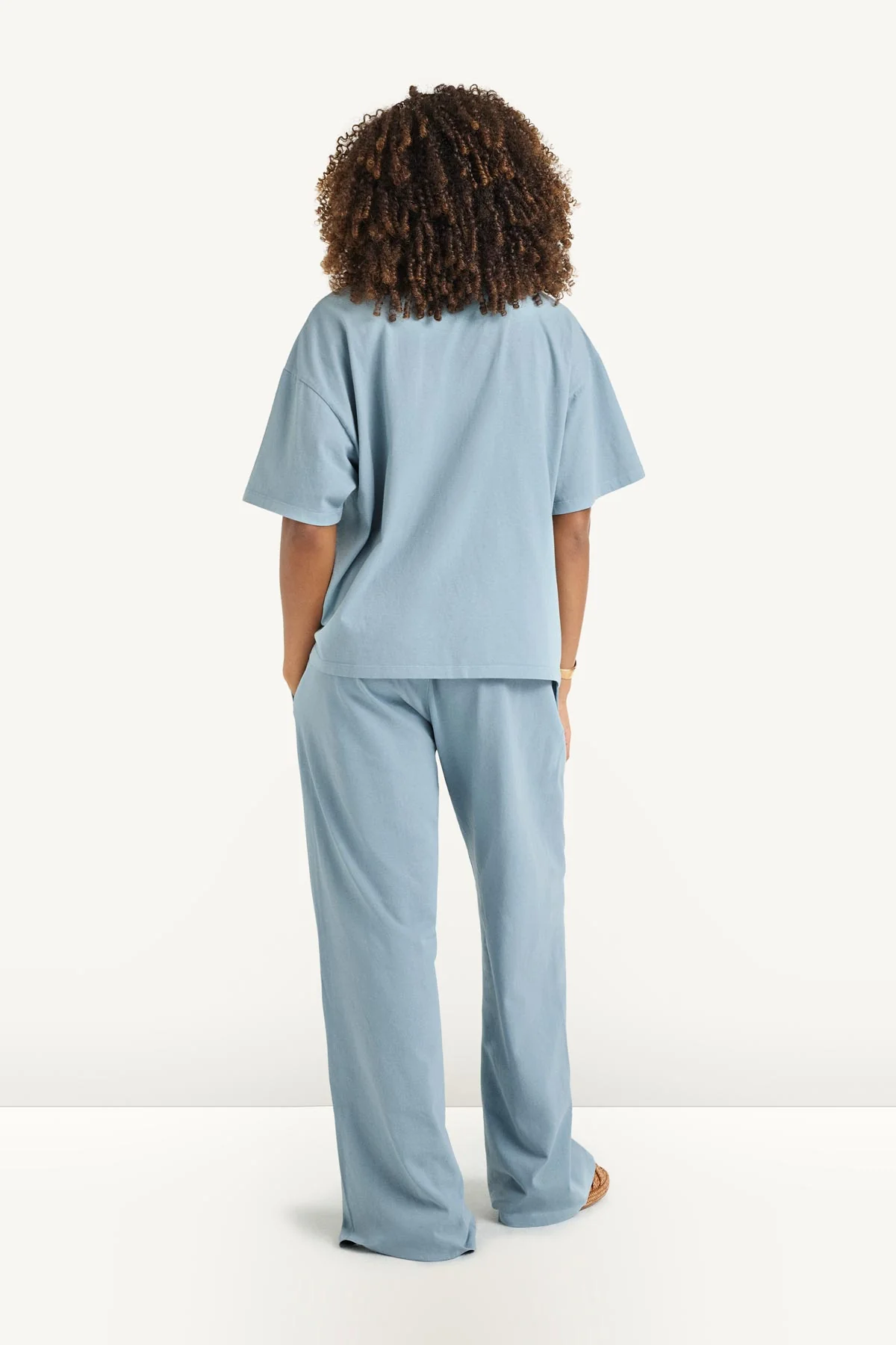 Coast Oversized Boyfriend Tee - Dusk Blue Cotton Jersey - Image 4