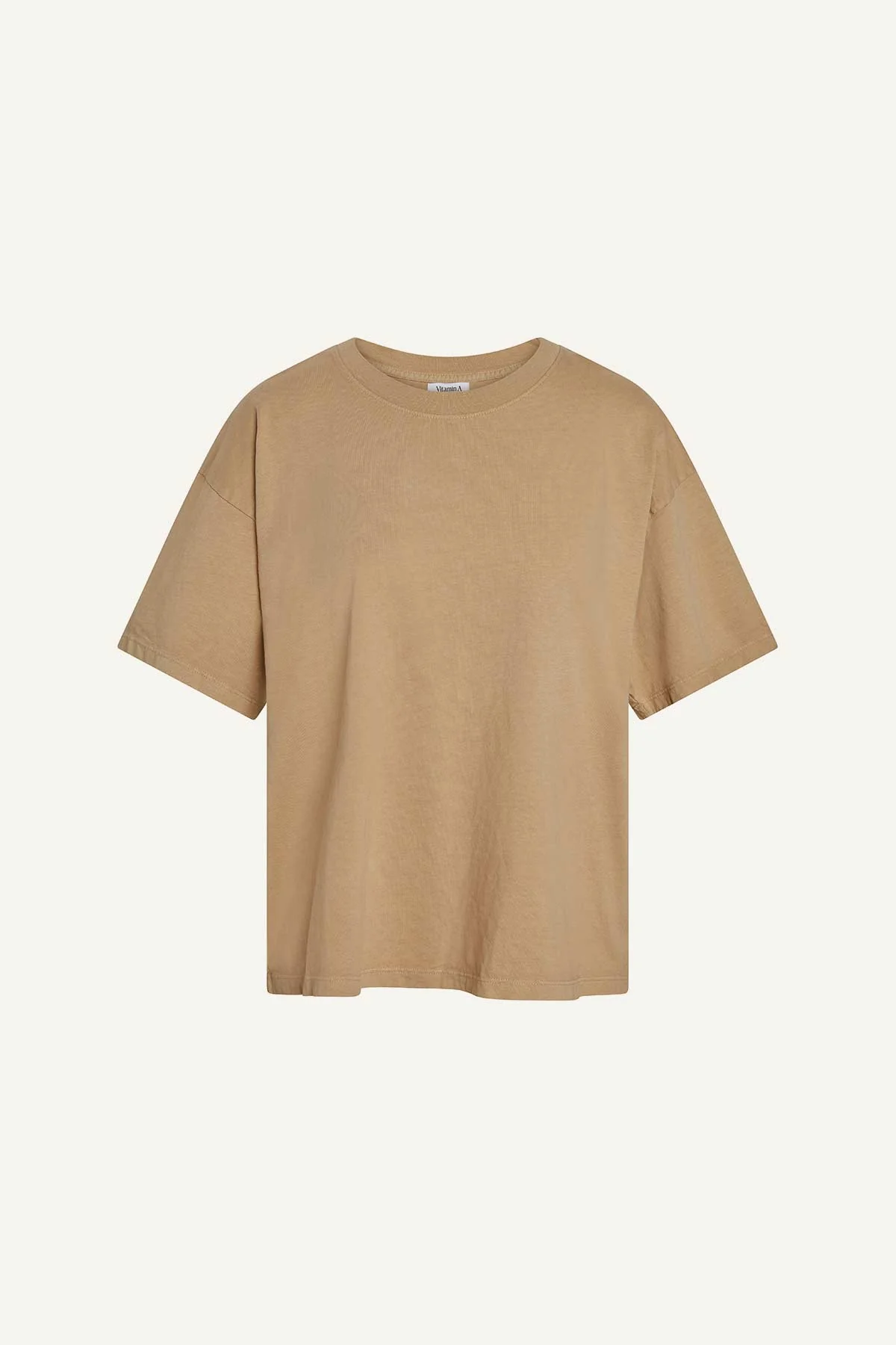 Coast Oversized Boyfriend Tee - Latte Cotton Jersey - Image 6