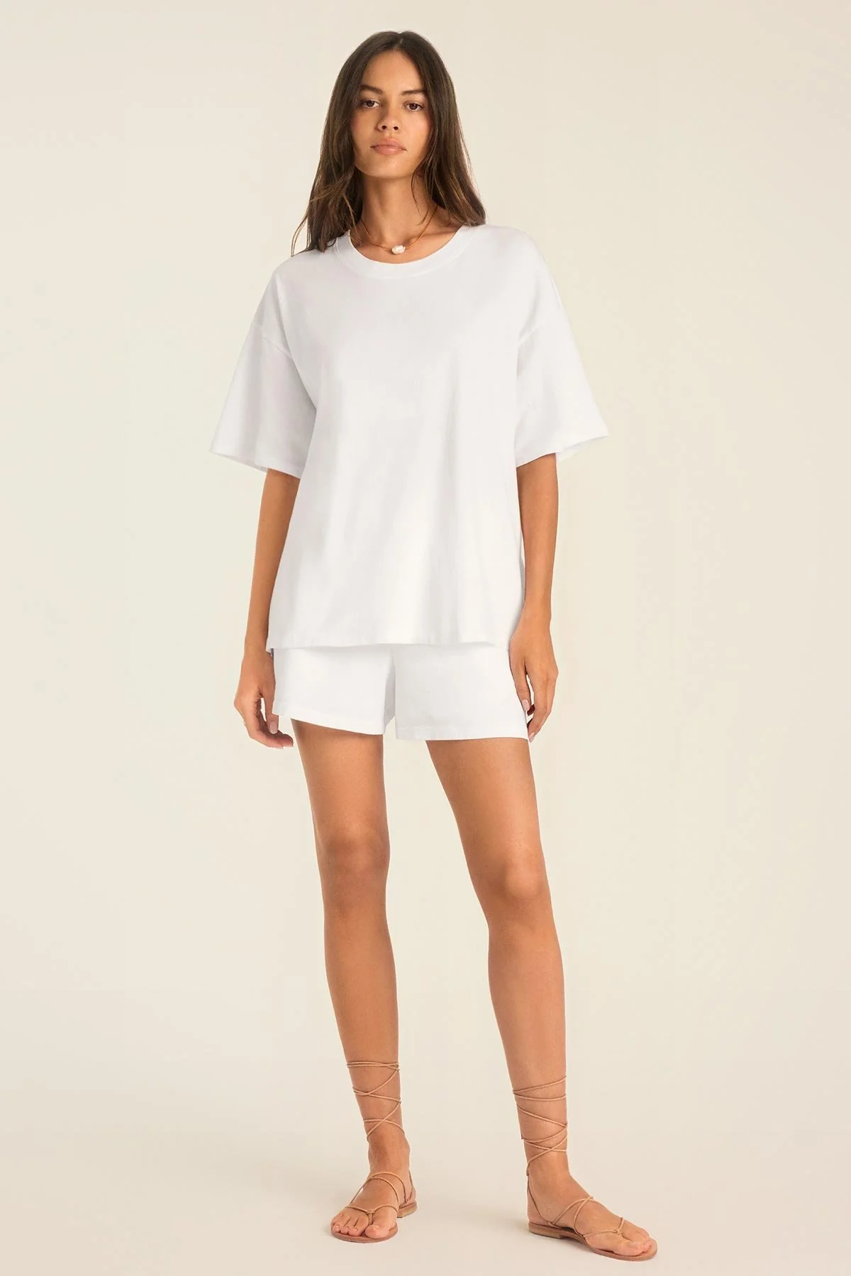Coast Oversized Boyfriend Tee - White Cotton Jersey - Image 3