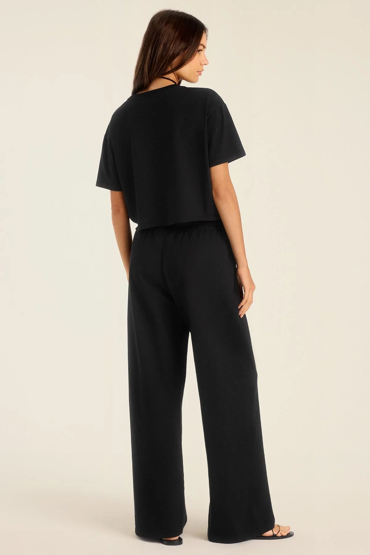 Coast Pant - Black Cotton Jersey - Image 3