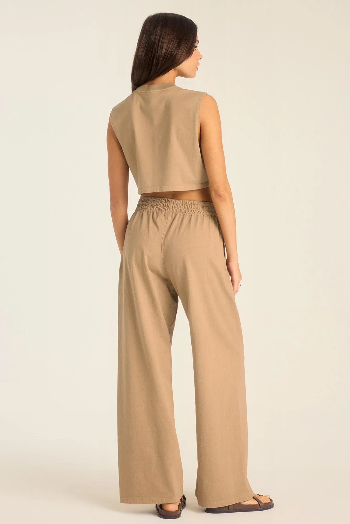 Coast Pant - Latte Cotton Jersey - Image 3