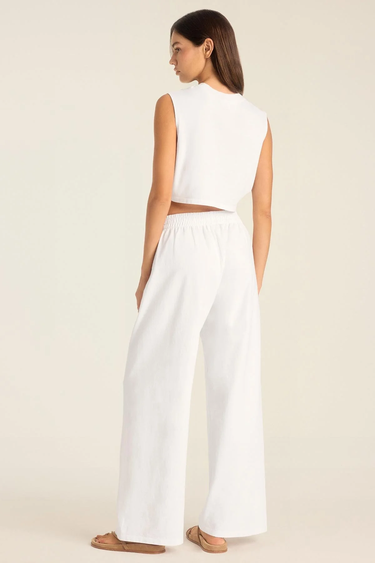 Coast Pant - White Cotton Jersey - Image 4