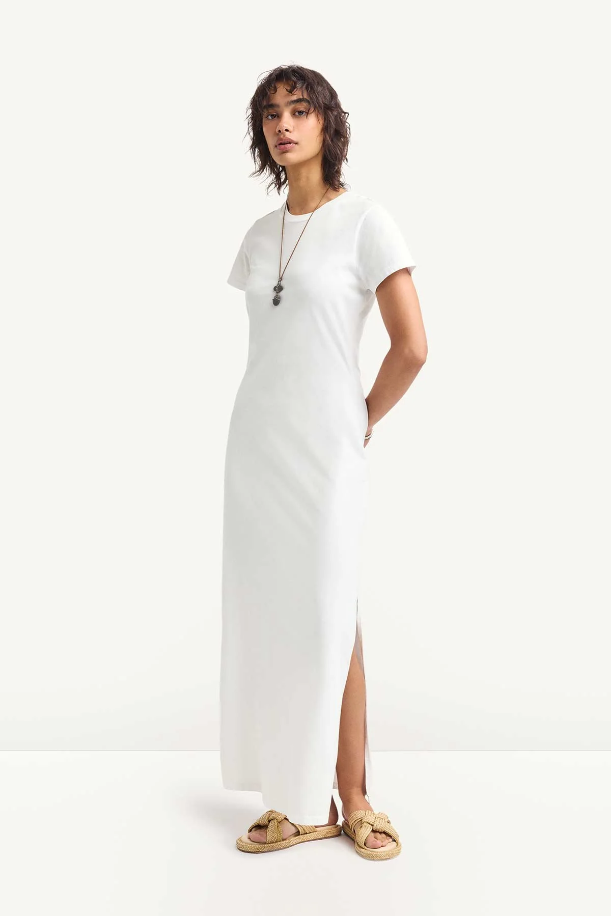 Coast Shirt Dress - White Cotton Jersey
