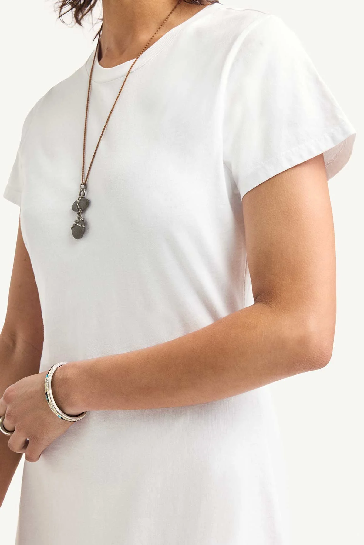 Coast Shirt Dress - White Cotton Jersey - Image 2