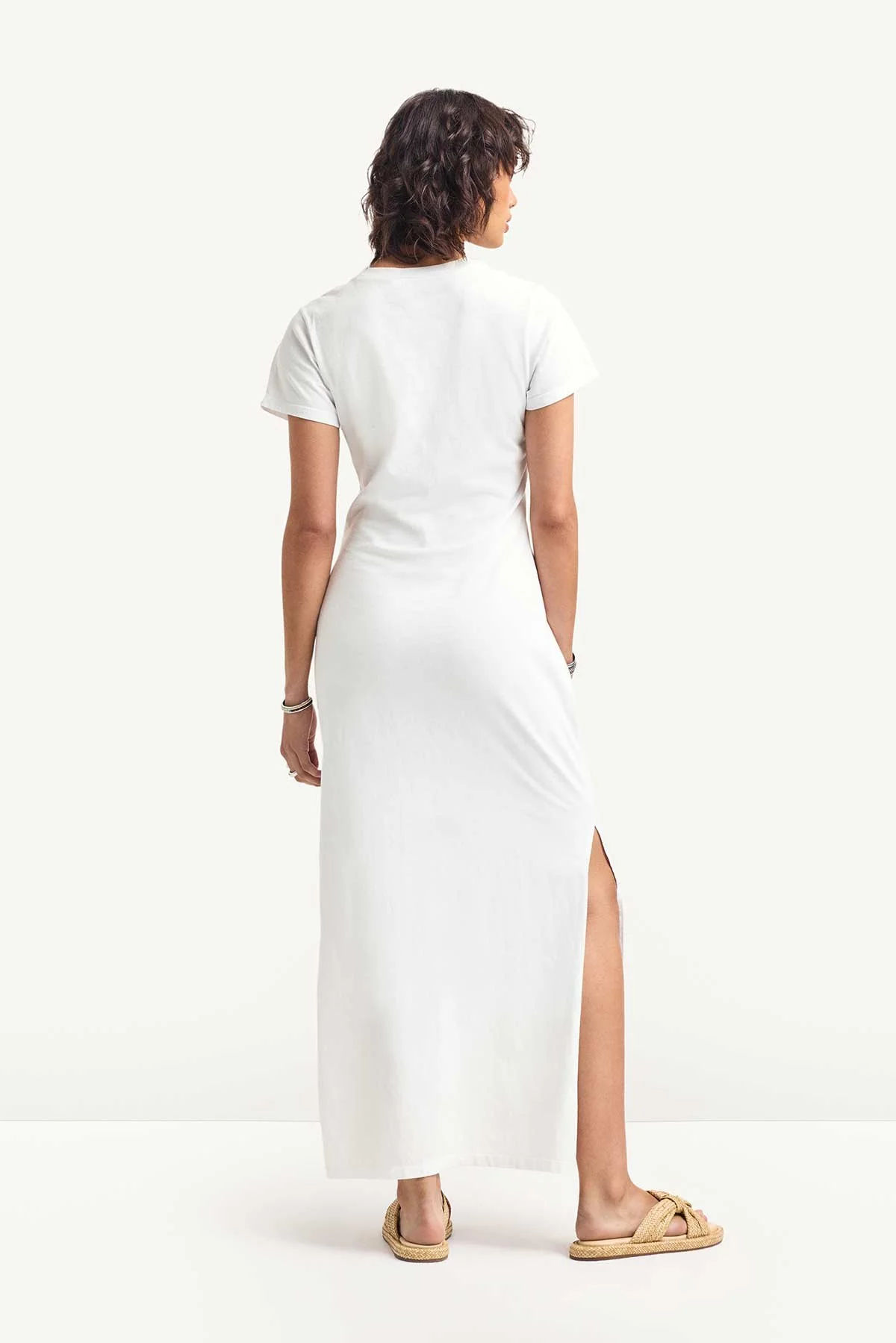 Coast Shirt Dress - White Cotton Jersey - Image 3