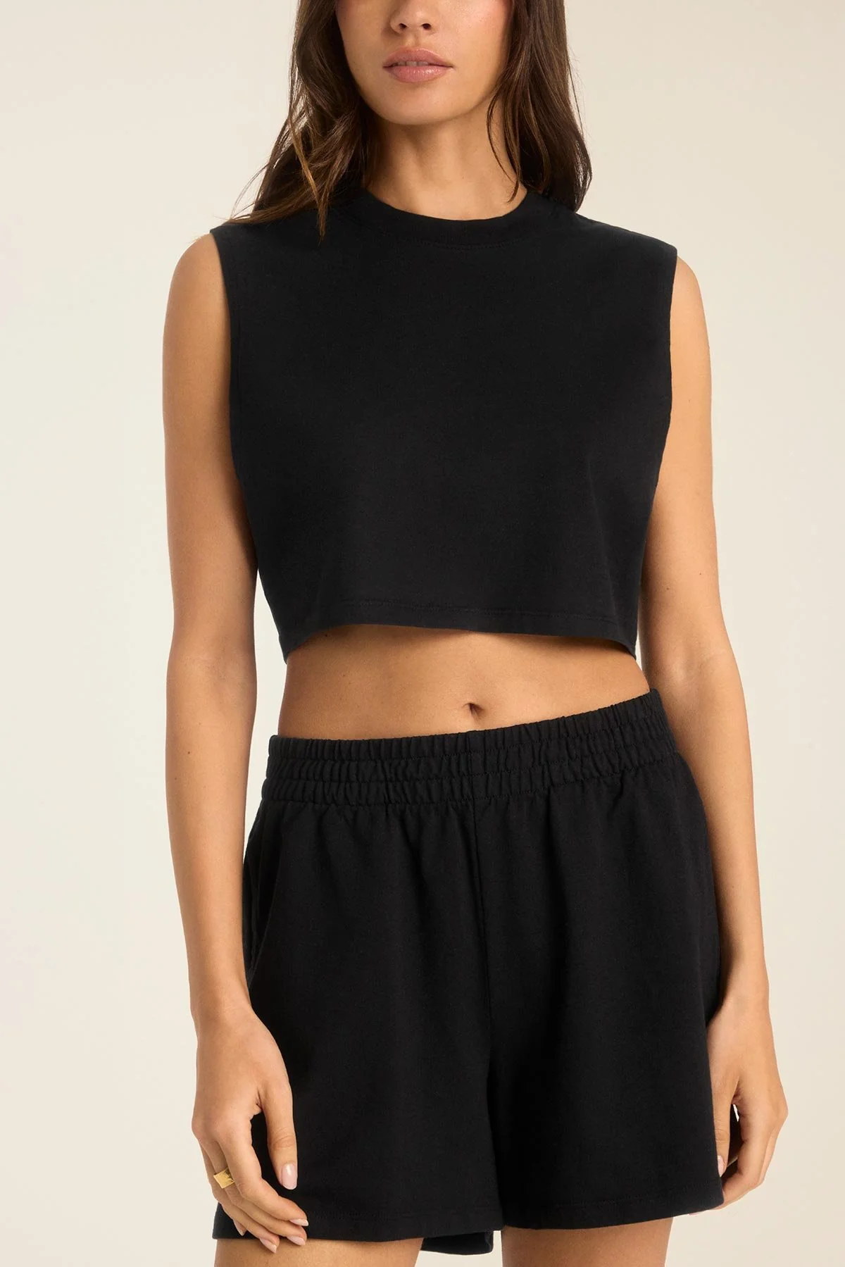 Coast Short - Black Cotton Jersey - Image 4