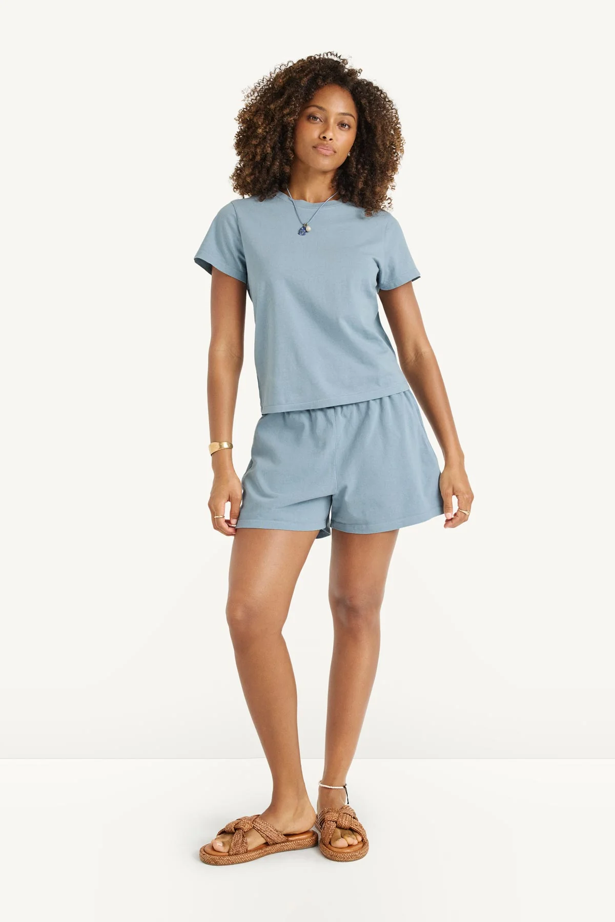 Coast Short - Dusk Blue Cotton Jersey - Image 2