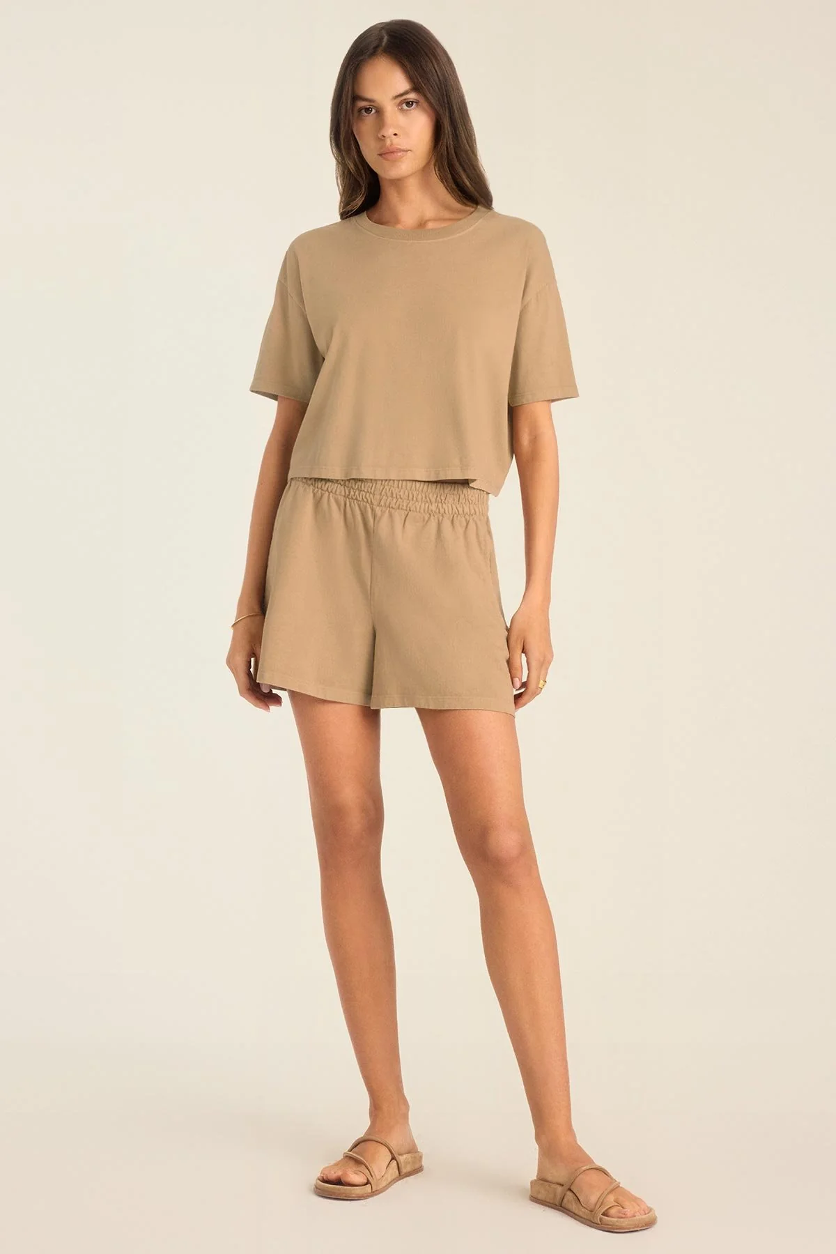 Coast Short - Latte Cotton Jersey - Image 4