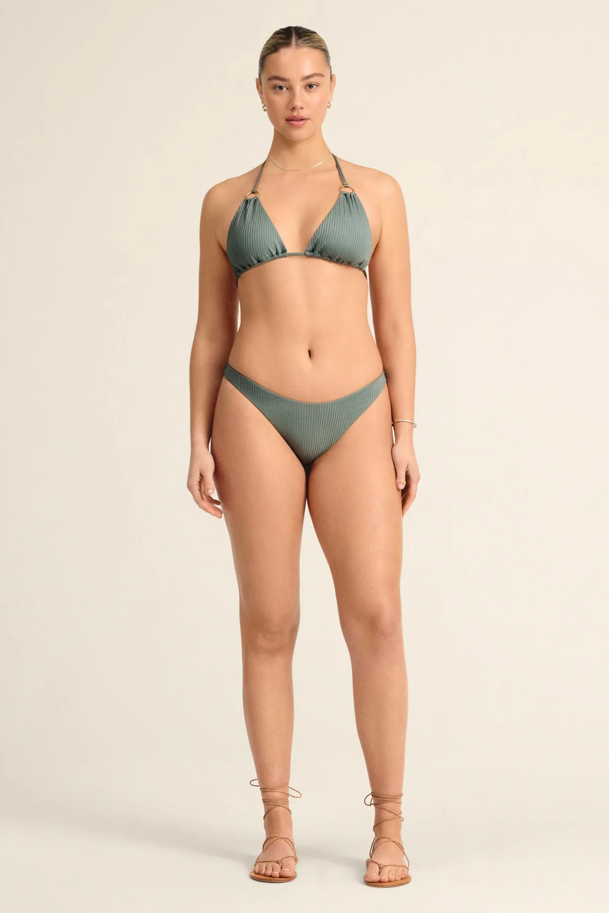 California High Leg Bottom - Sea Green EcoRib - Image 12