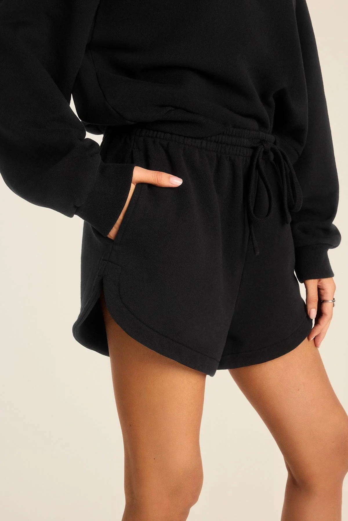 Dawn Classic Short - Black French Terry - Image 2